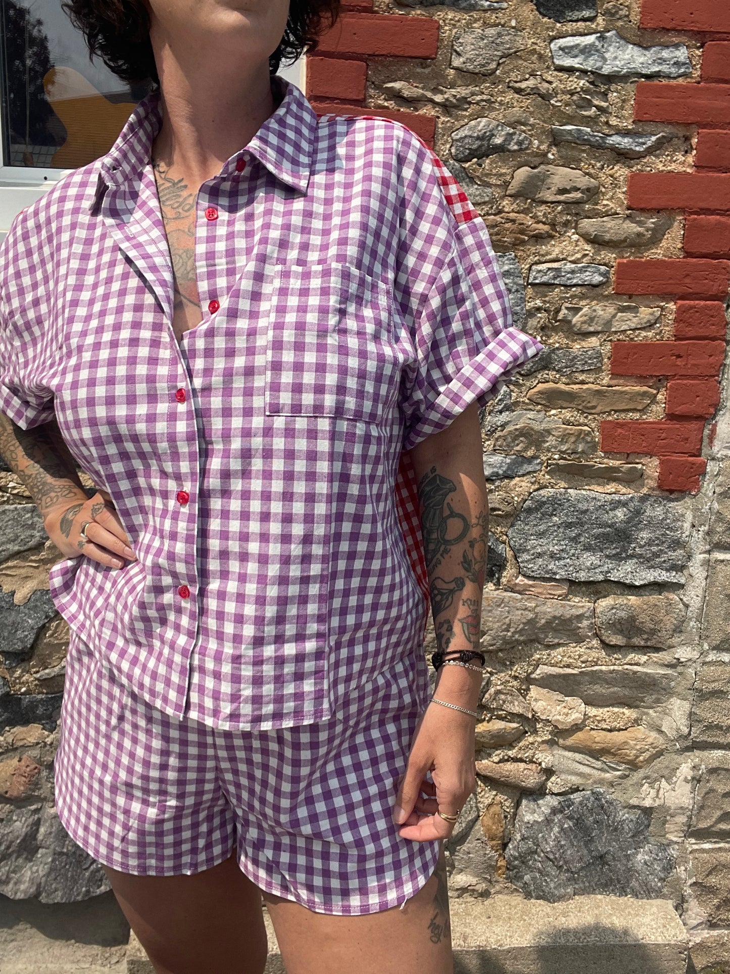 Gingham Short Sleeve Shirt