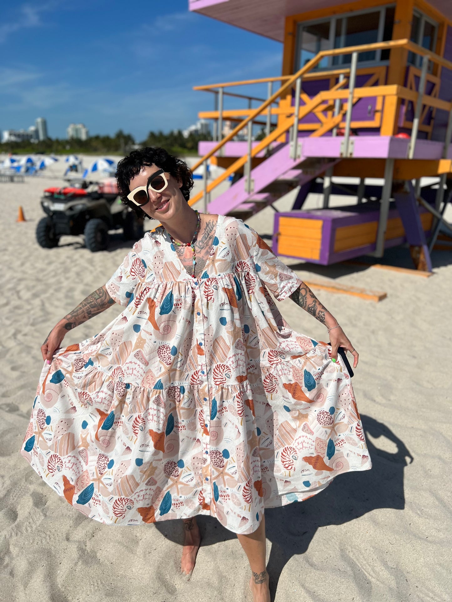 Tiered Dress - Shells