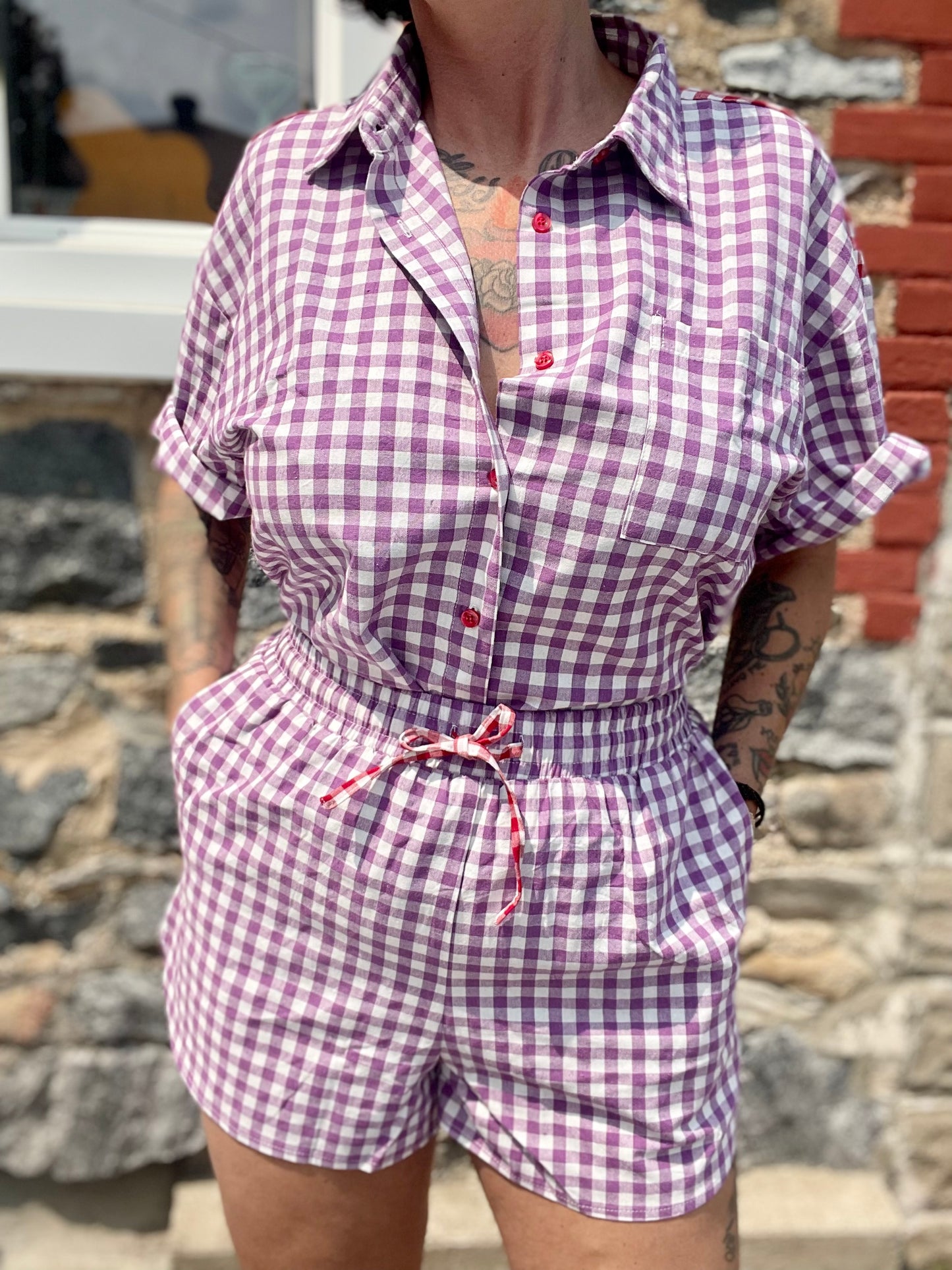 Gingham Short Sleeve Shirt