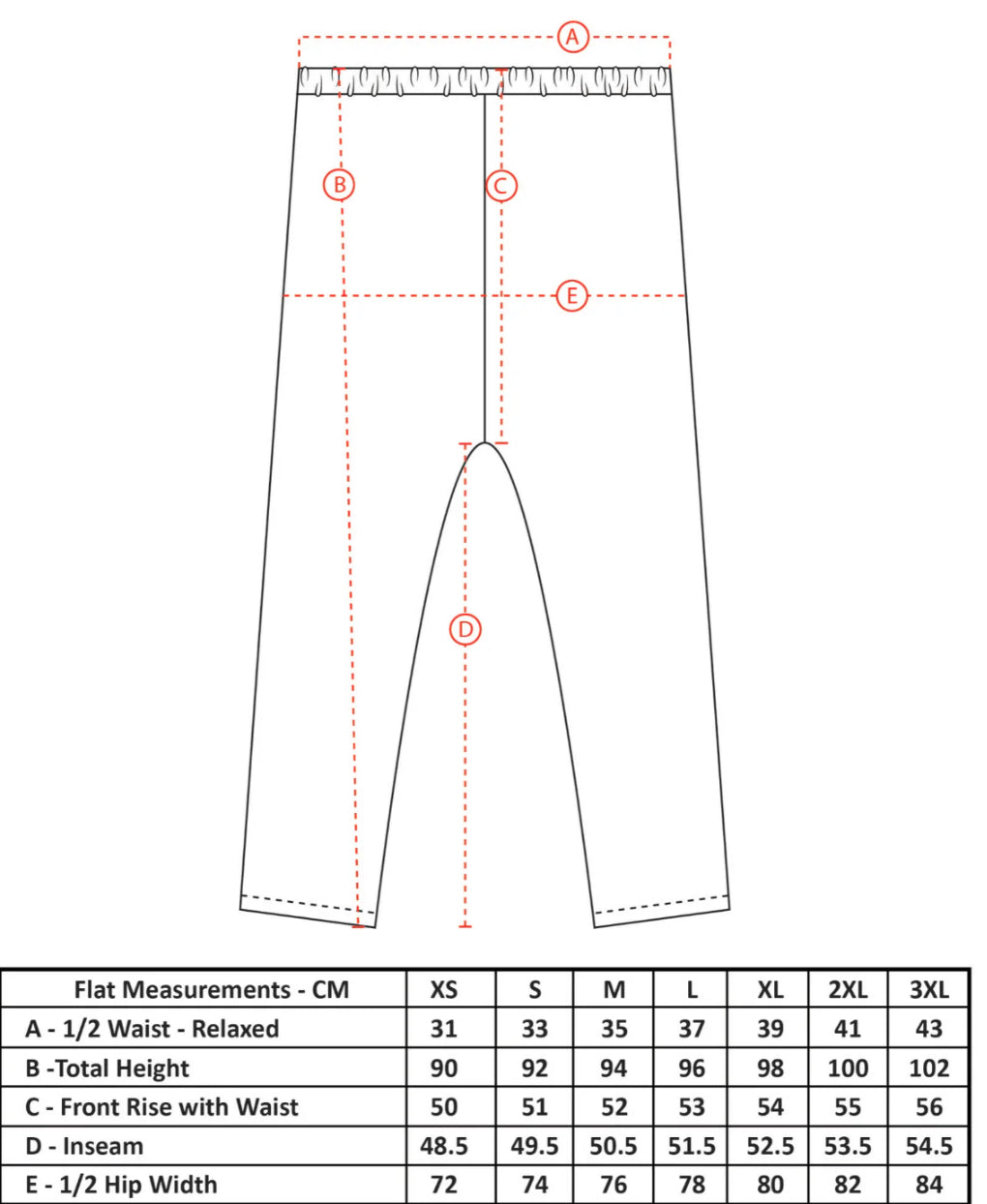 Drop Crotch Pants - Black Pattern