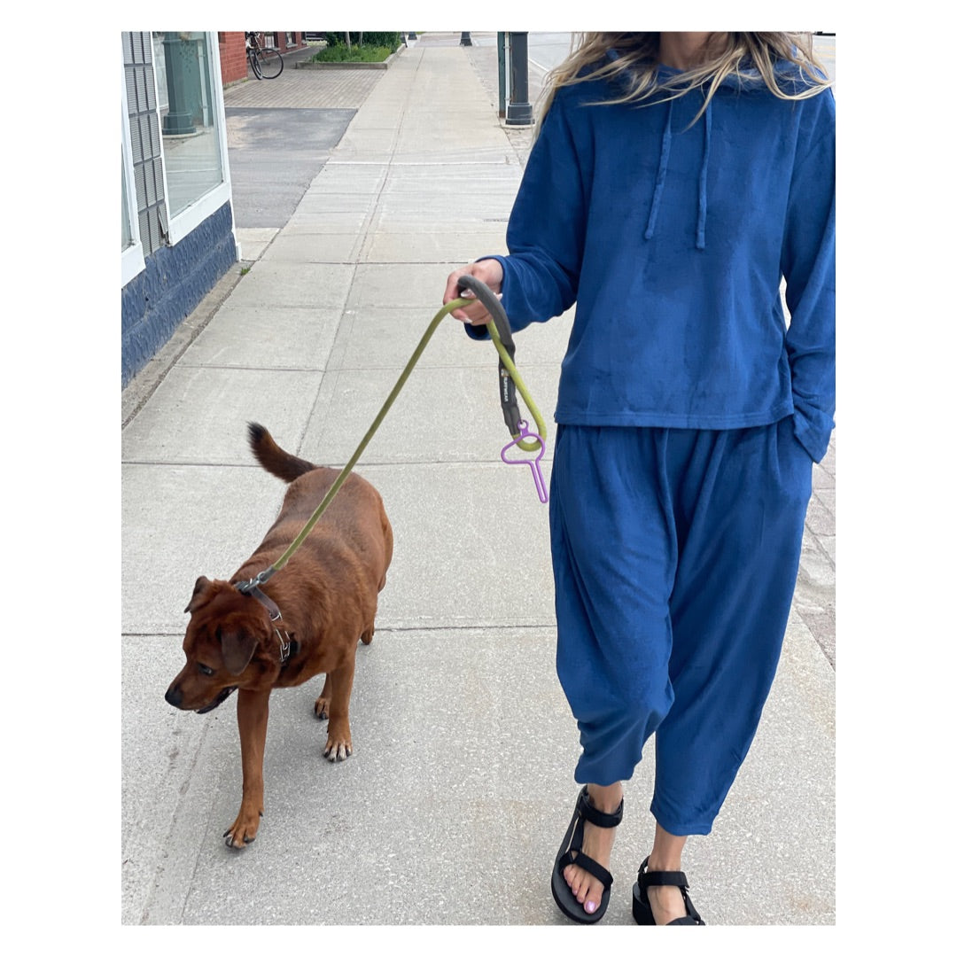 Drop Crotch Pants - Blue Terry
