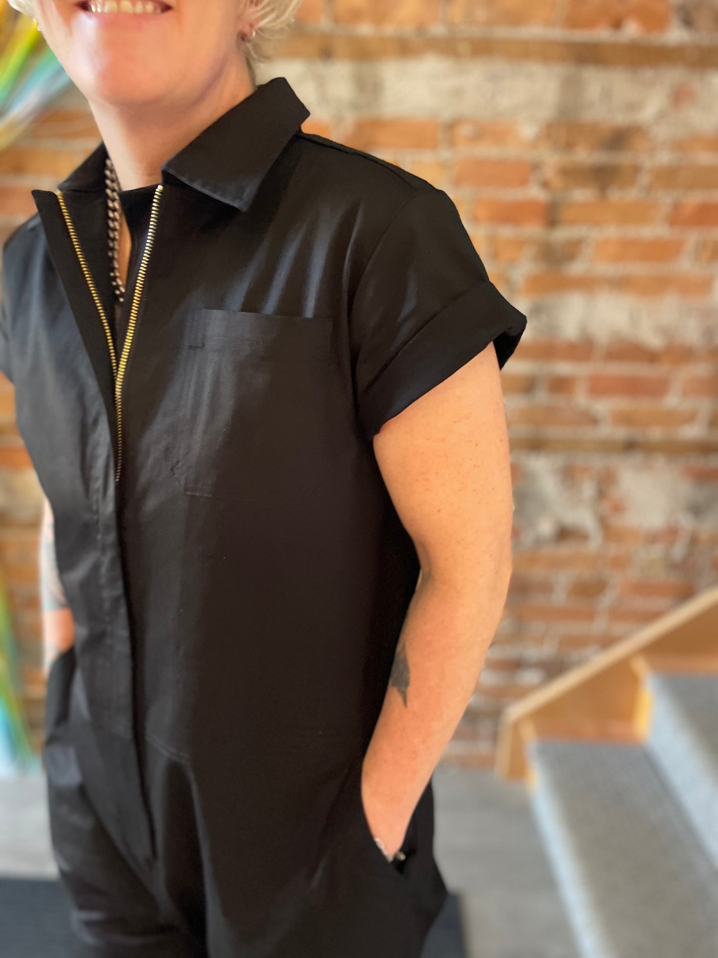 Classic Boilersuit - Short Sleeve Black