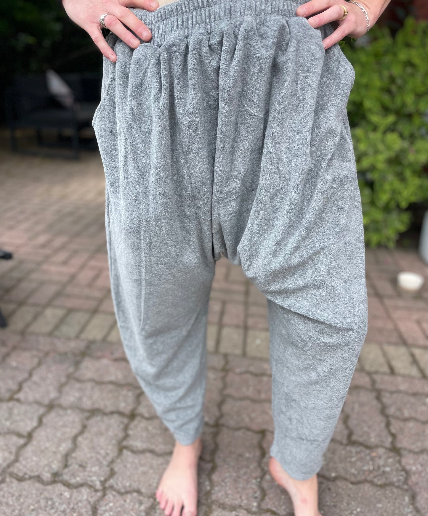 Drop Crotch Pants - Grey Terry