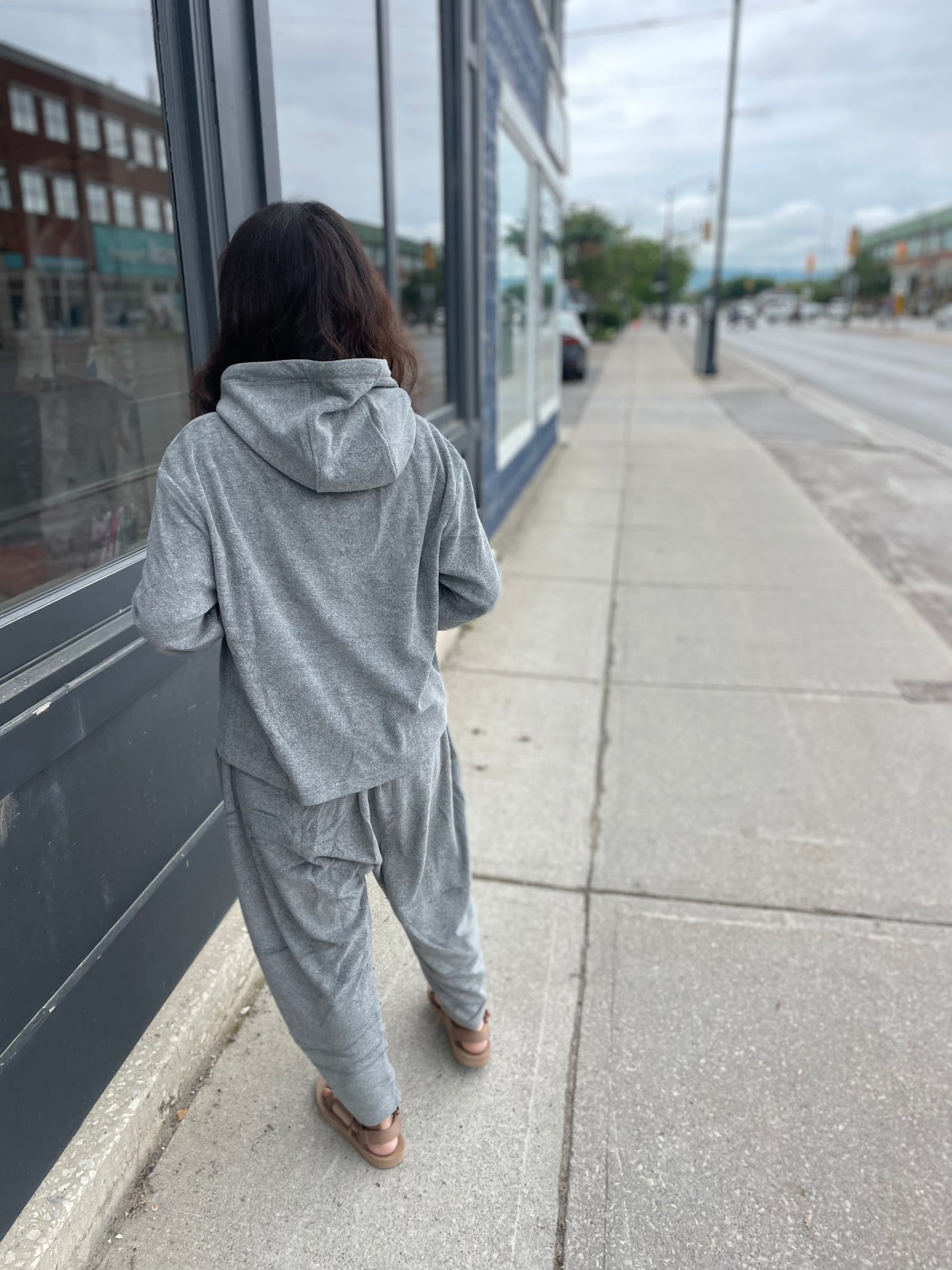 Drop Crotch Pants - Grey Terry