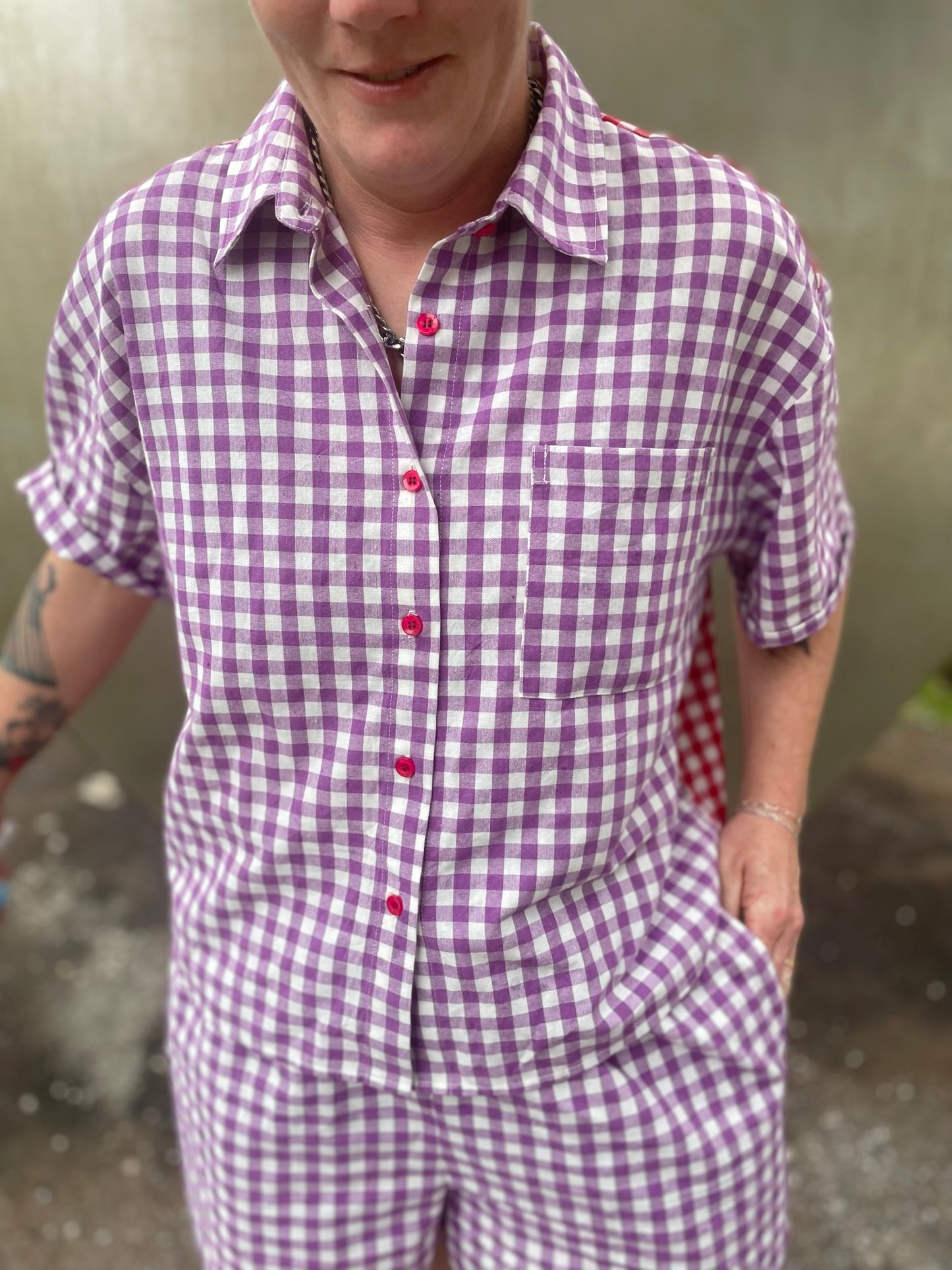 Gingham Short Sleeve Shirt