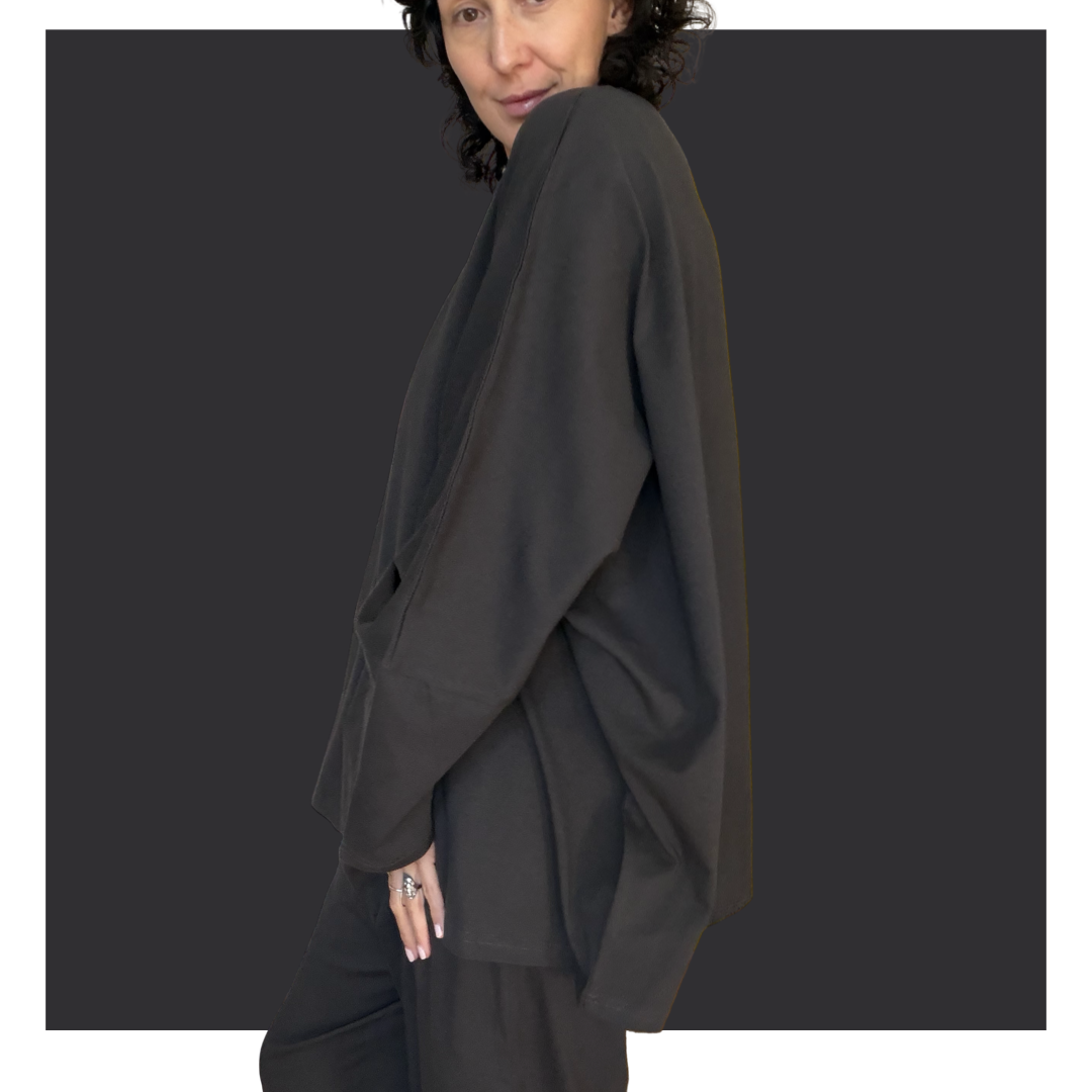 Kaftan Tee - Washed Black
