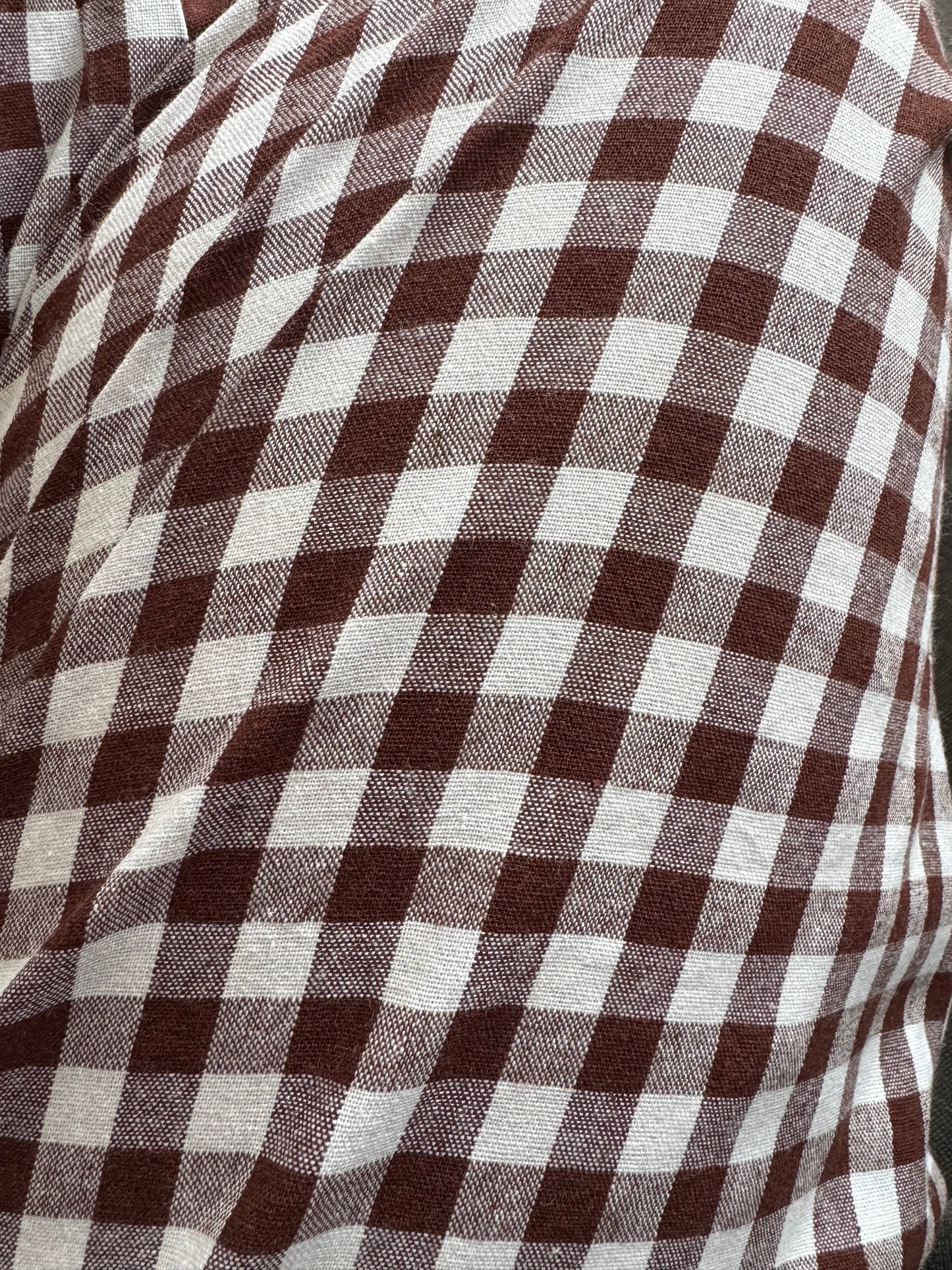 Barrel Pants - Brown Gingham