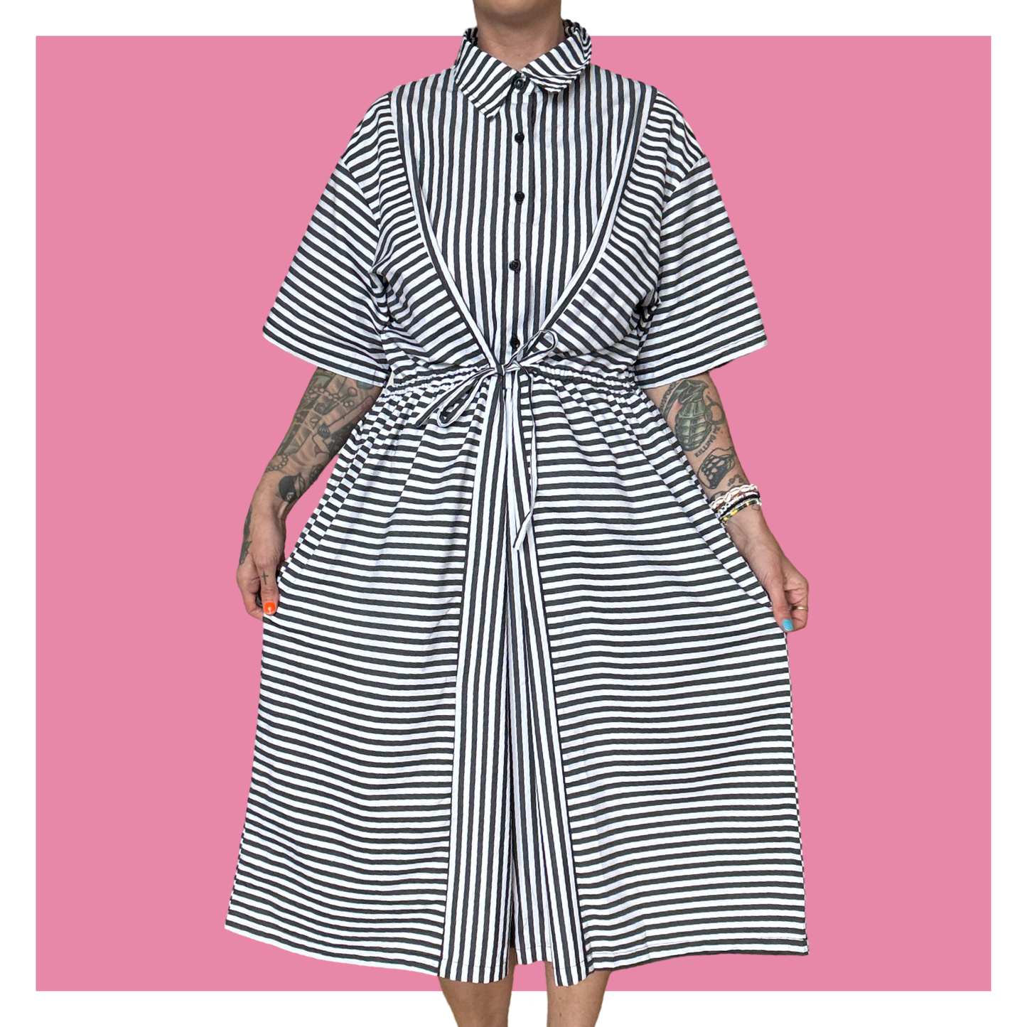 House Dress - Black Stripe
