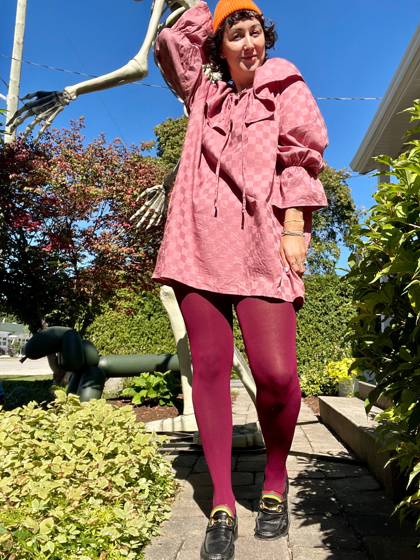 Clown Smock - Pink Check