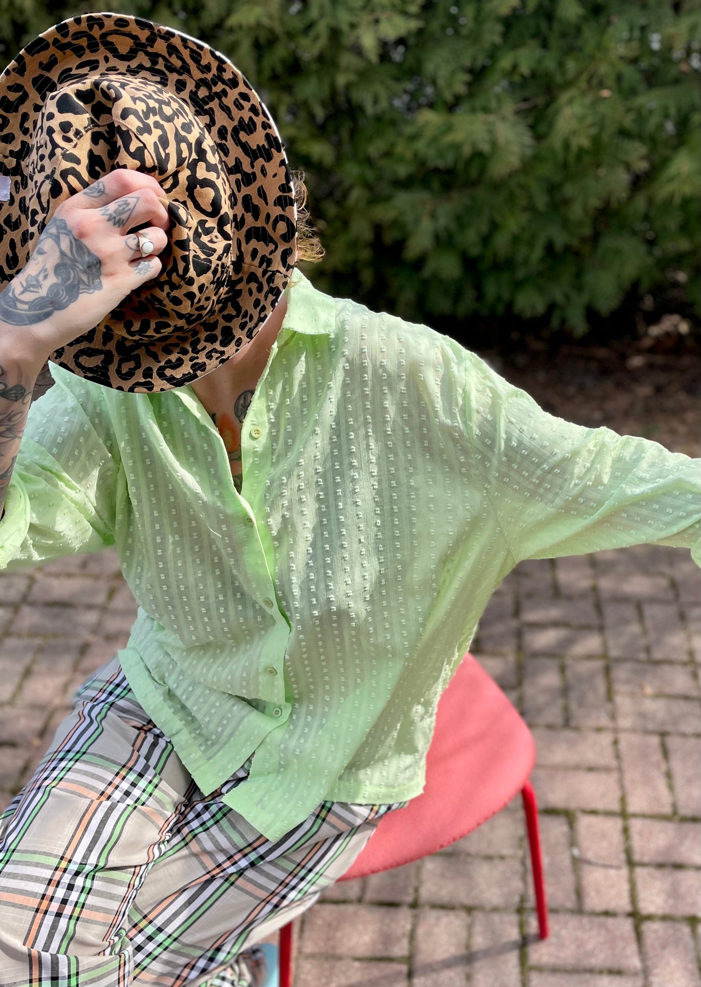 Semi Sheer Shirt - Mint