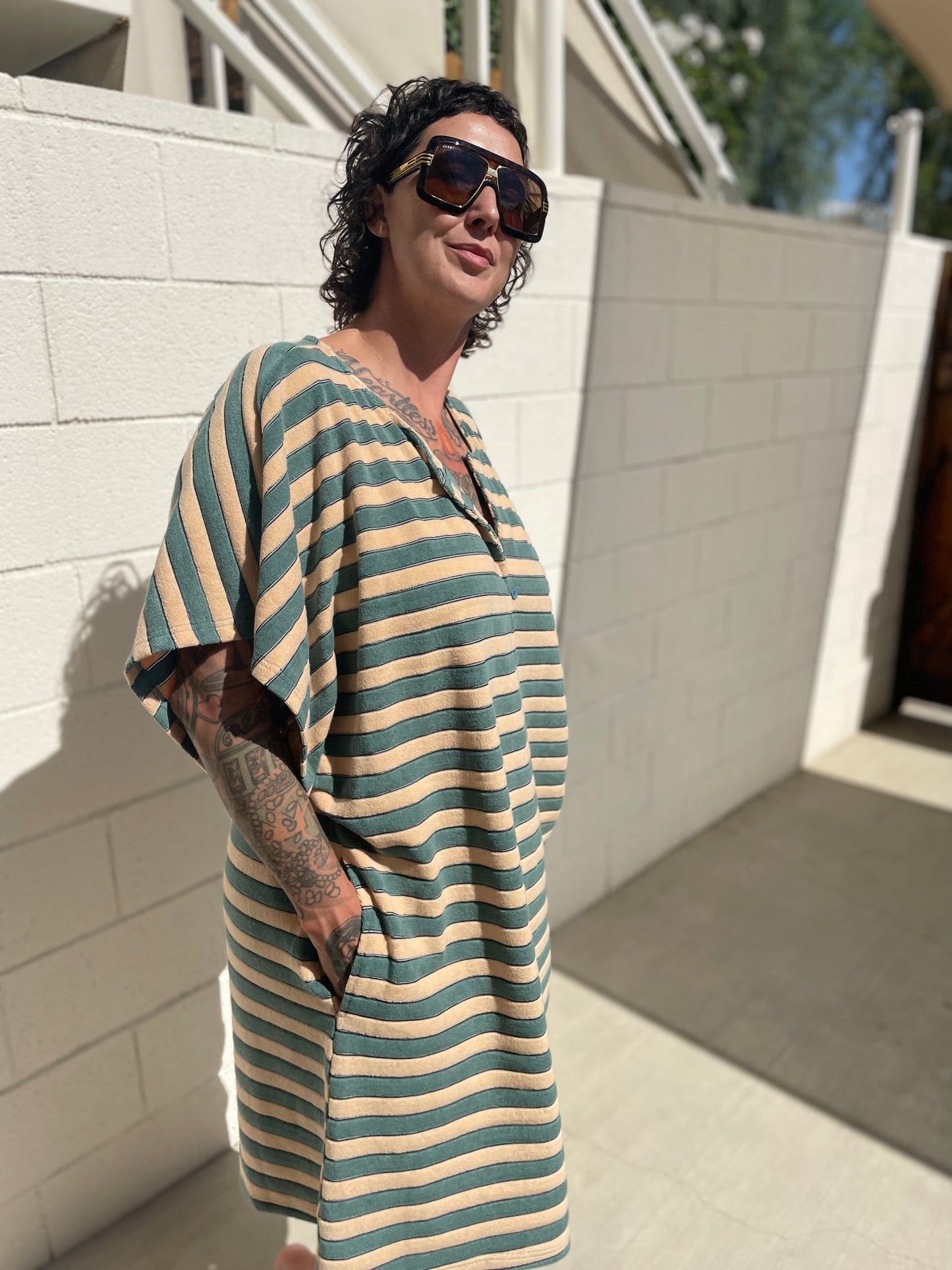 Terry Dress - Teal