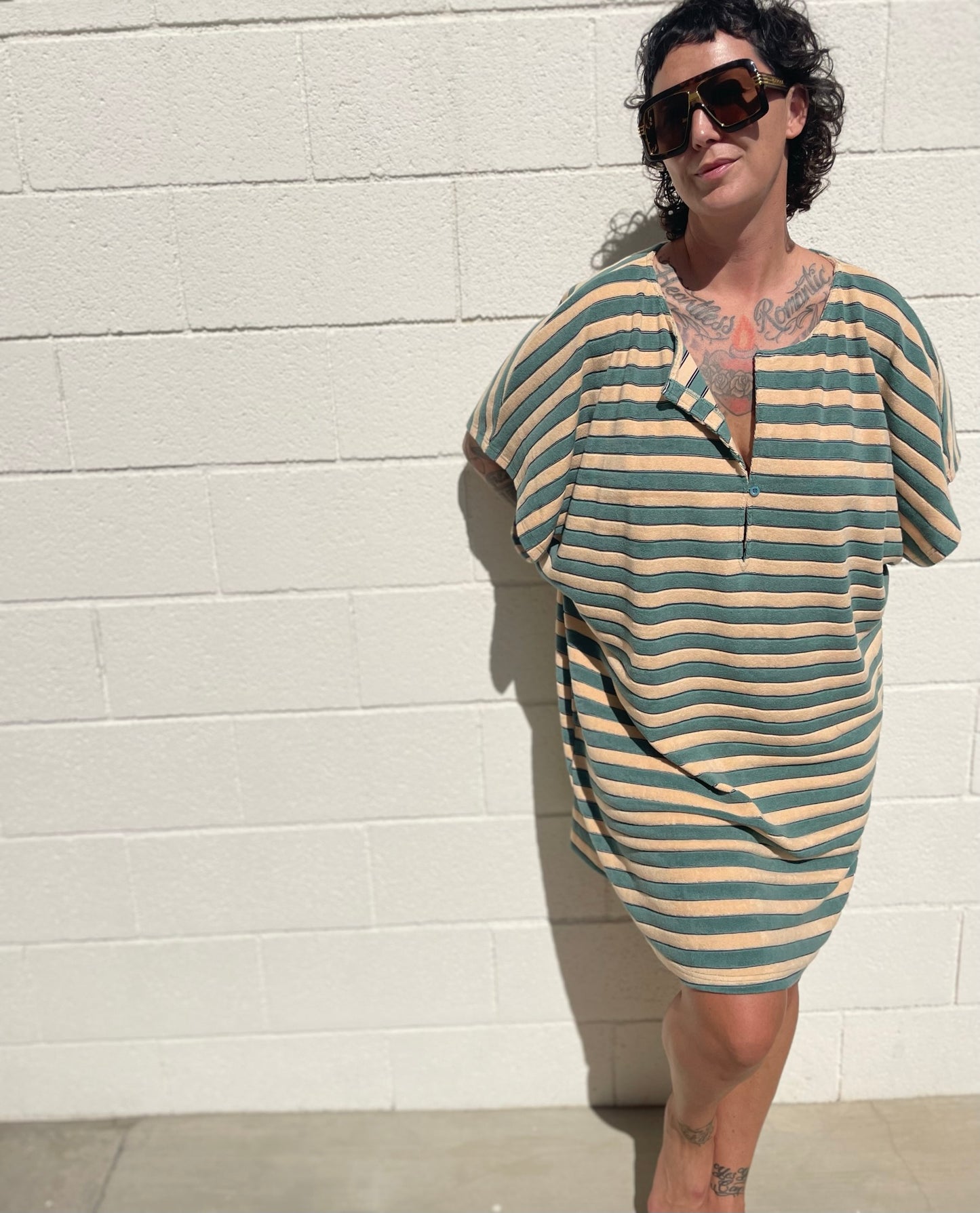 Terry Dress - Teal