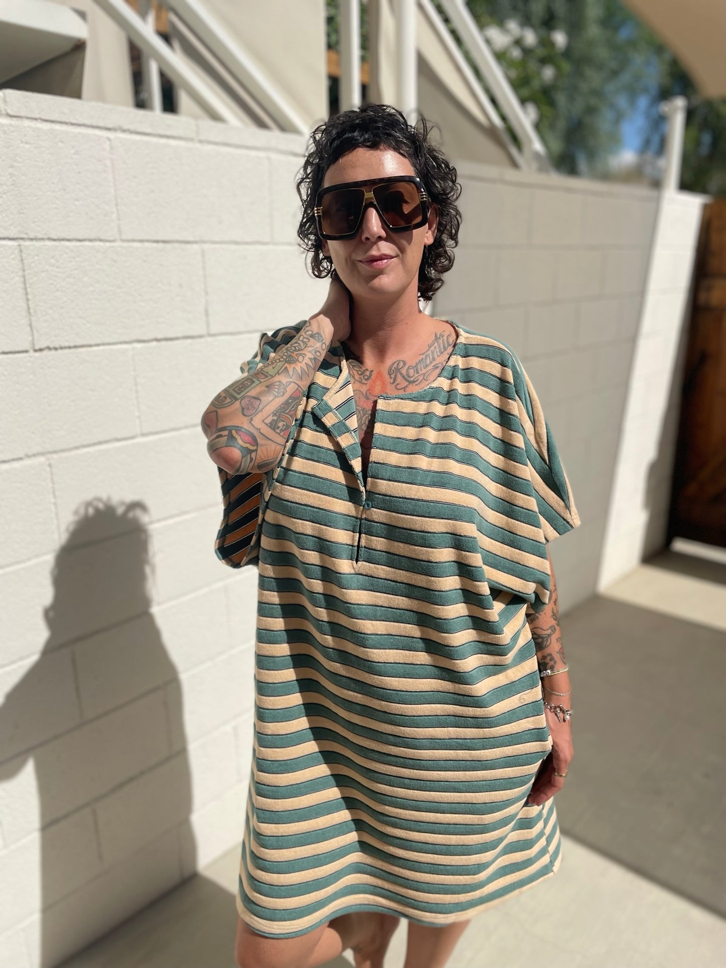 Terry Dress - Teal