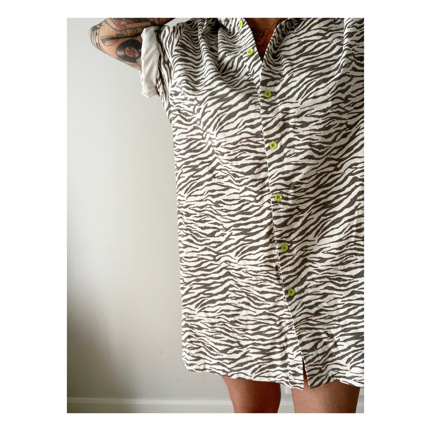 Zebra Shirt Dress