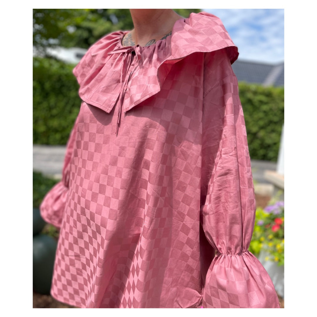Clown Smock - Pink Check