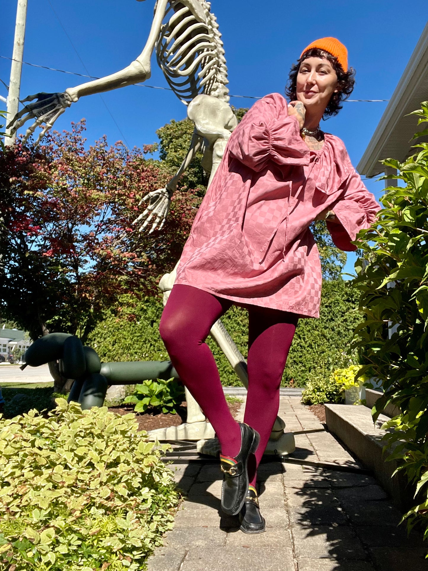 Clown Smock - Pink Check