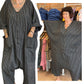 Sack Jumpsuit - Black Pin Stripe