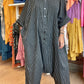 Sack Jumpsuit - Black Pin Stripe
