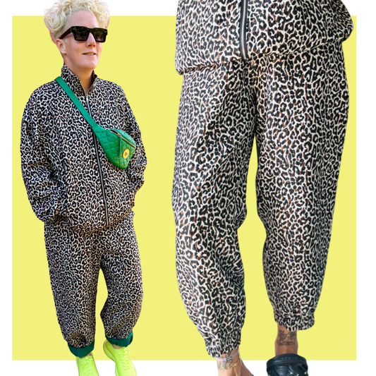 Leopard Jacquard Track Pant