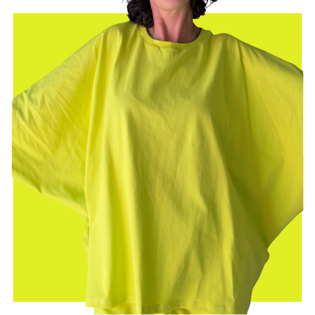 Kaftan Tee - Highlighter Yellow