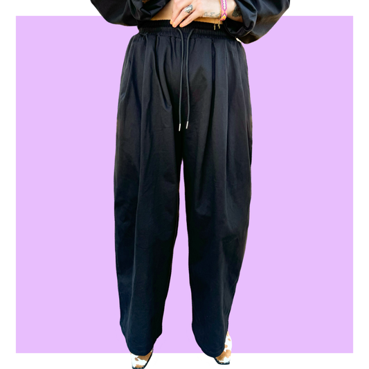 Wide Leg Pants - Black