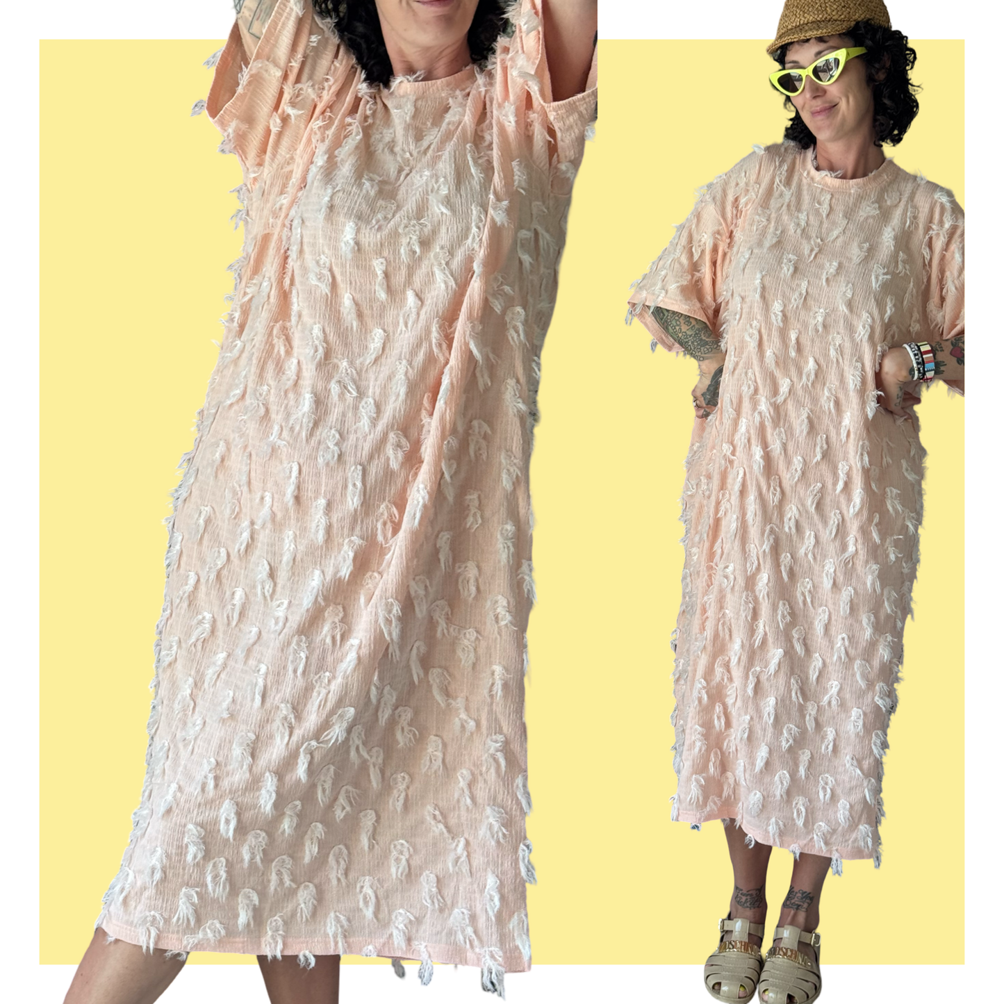 Tassel Dress - Peachy Coral