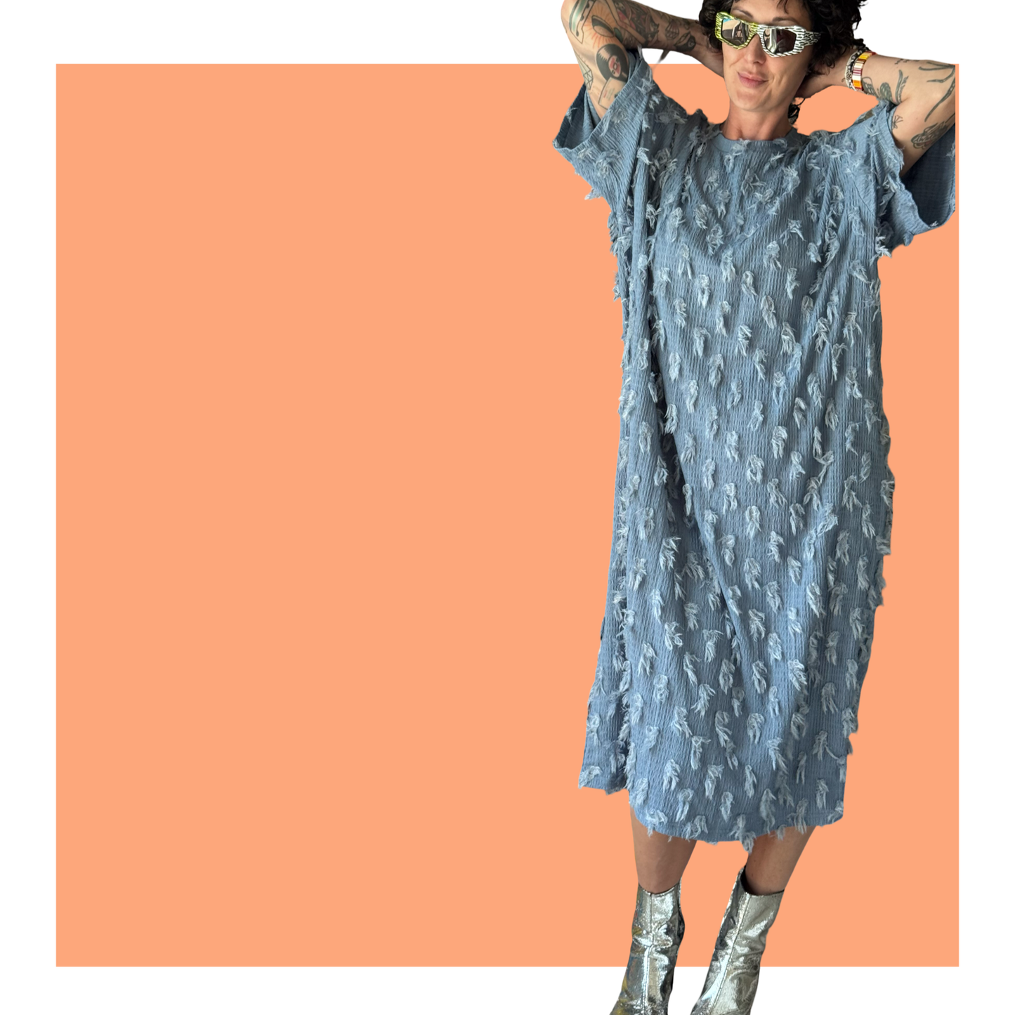 Tassel Dress - Blue