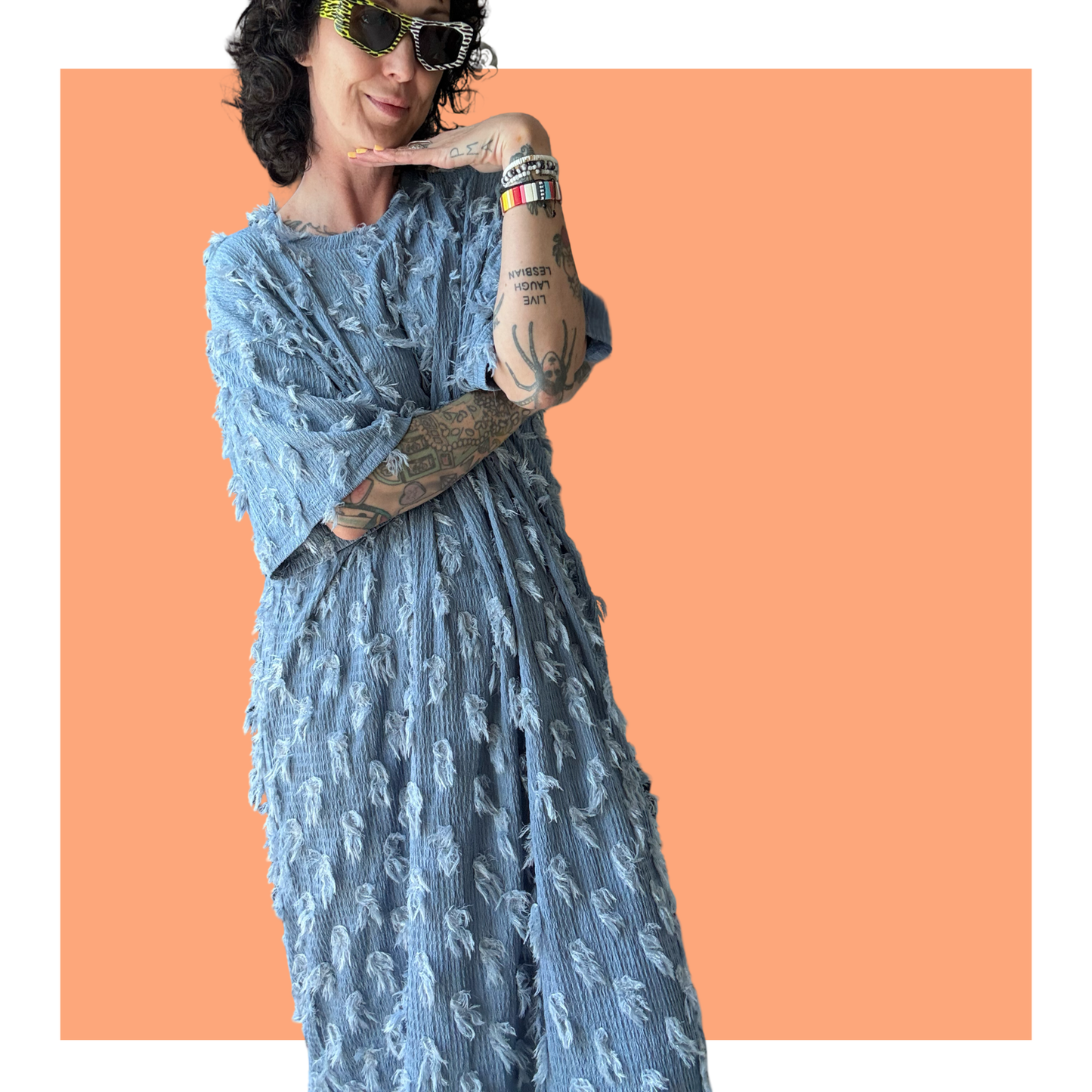 Tassel Dress - Blue