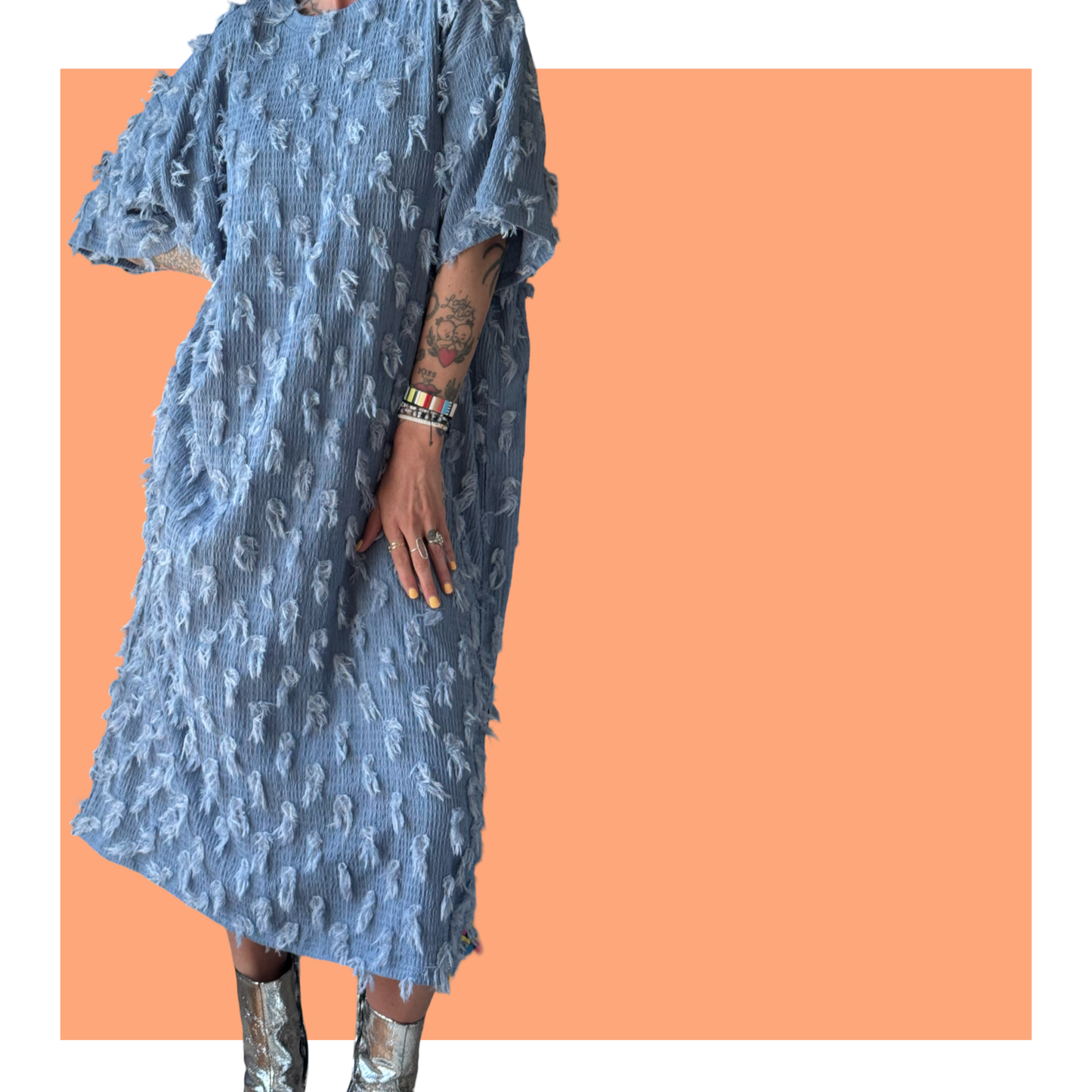 Tassel Dress - Blue