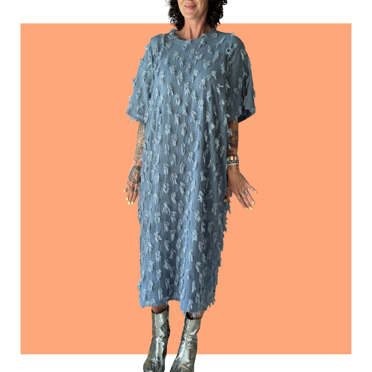 Tassel Dress - Blue