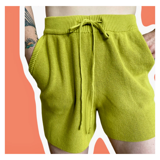 Knit Shorts - Chartreuse