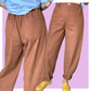 Work Pant - Brown Leopard *NEW FIT*