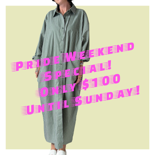 Shirt Kaftan - Green Maxi