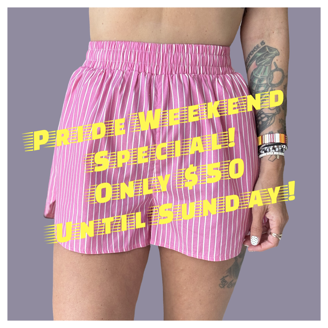 Stripe Short - Pink