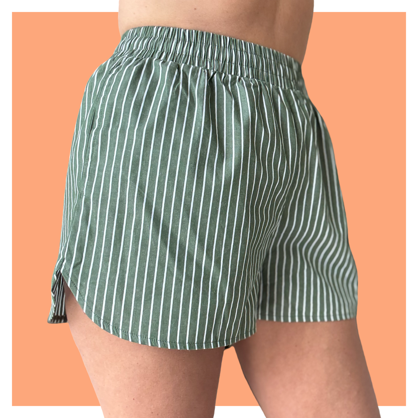 Stripe Shorts - Green