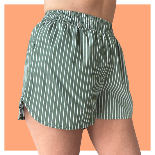 Stripe Shorts - Green