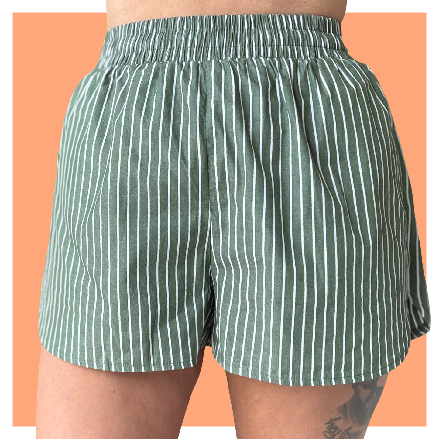 Stripe Shorts - Green