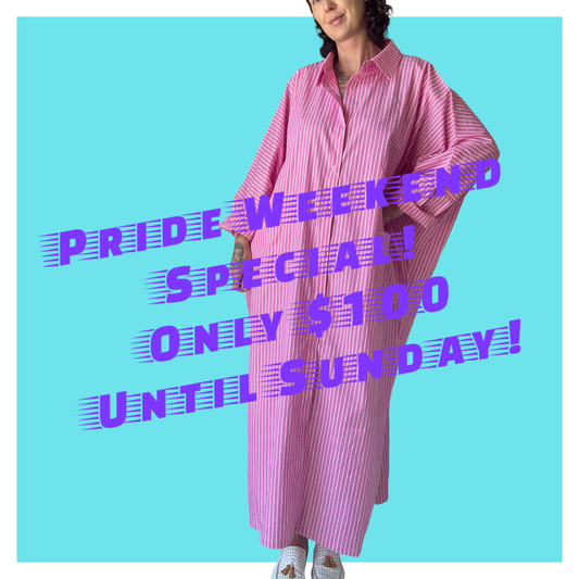 Shirt Kaftan- Pink Maxi