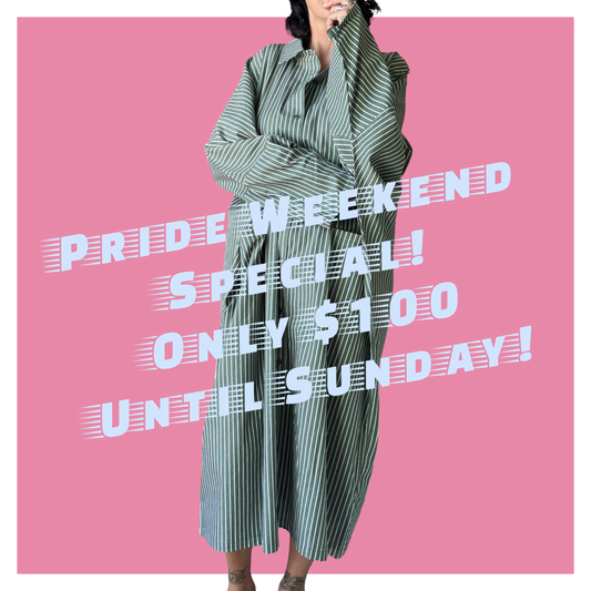 Shirt Kaftan - Green Midi