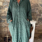 GREEN DOT KAFTAN - O/S MIDI