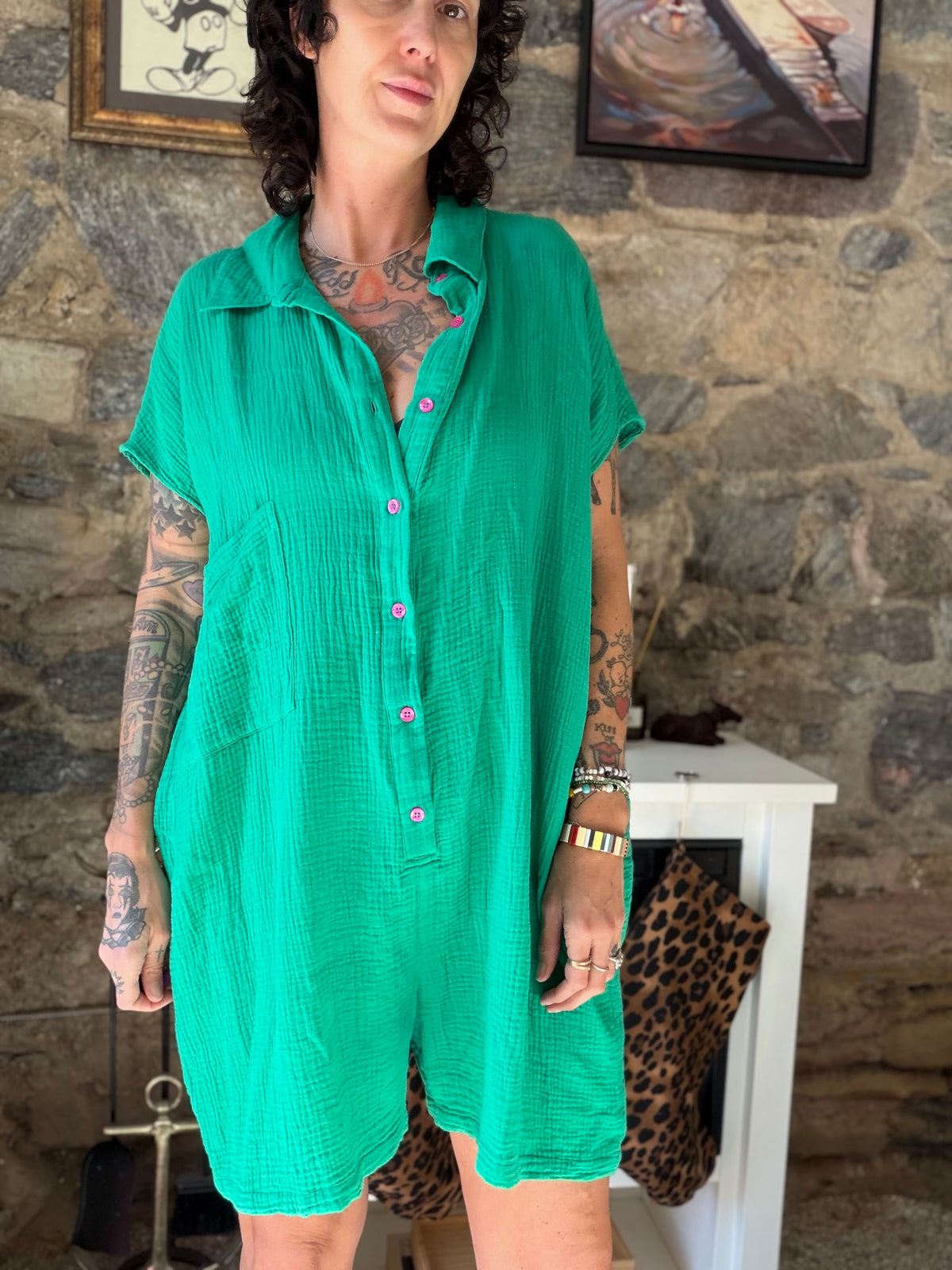 GREEN SACK SUIT - SIZE ZERO / UP TO 14