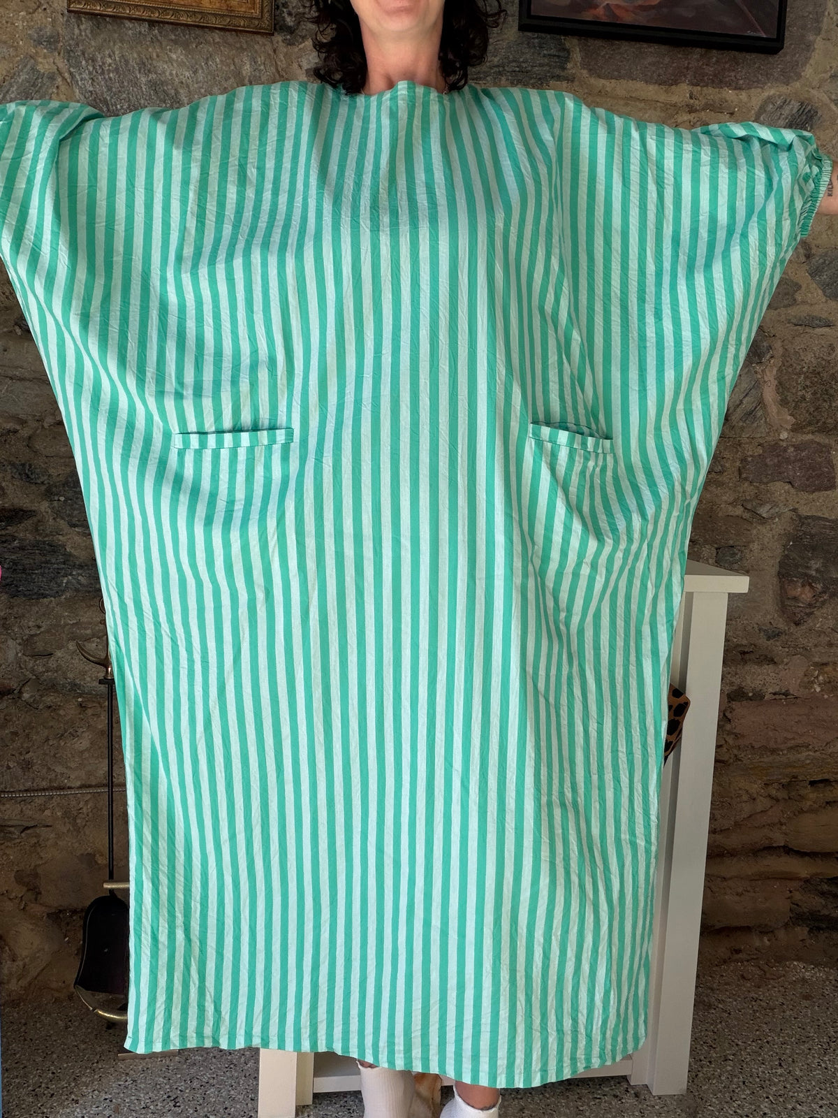 TEAL MAXI KAFTAN - OS