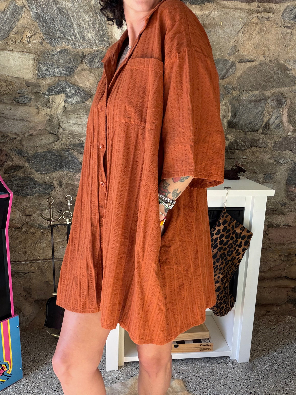 SACK DRESS BROWN - ONE