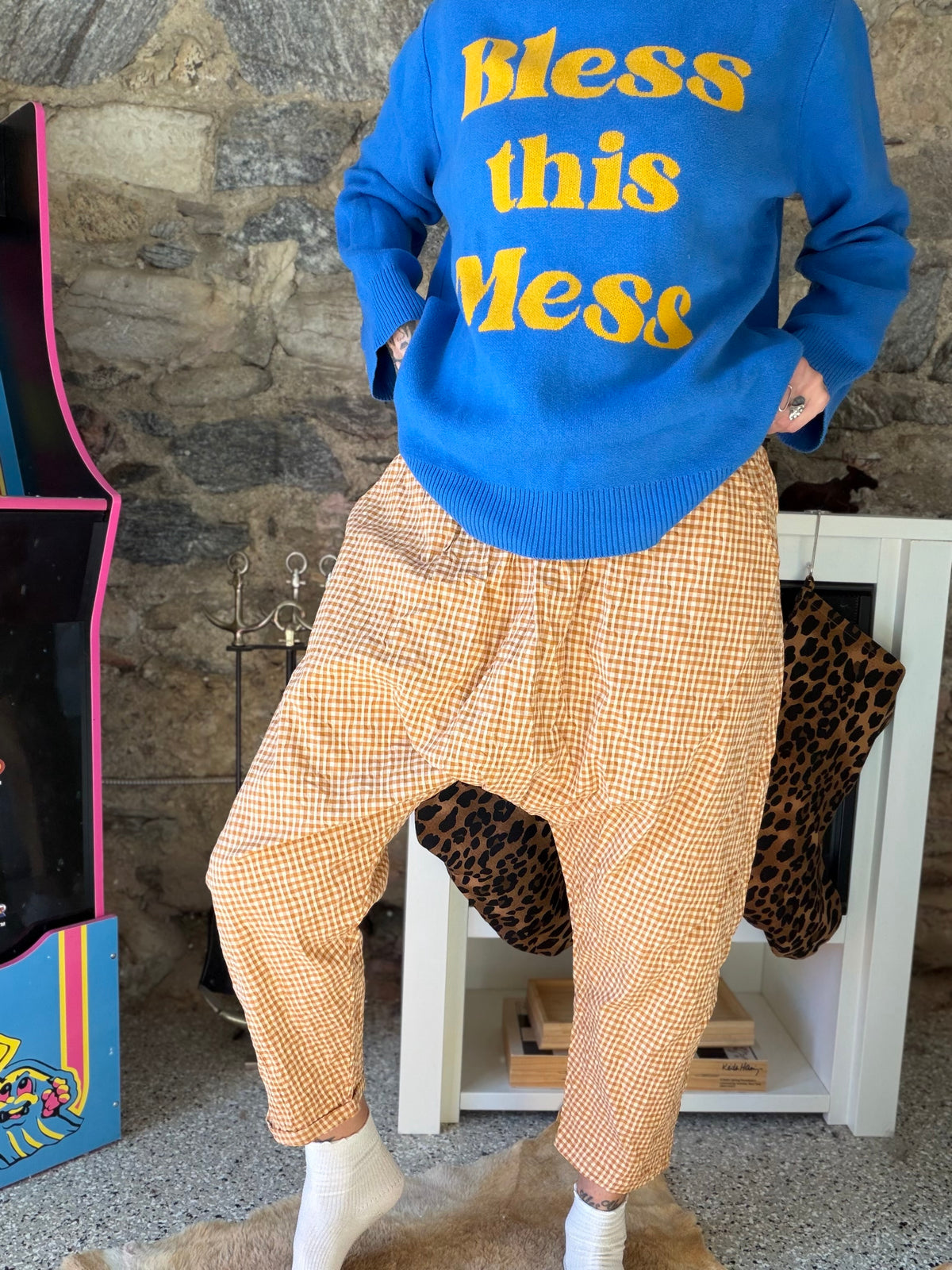 GINGHAM DROP CROTCH MED