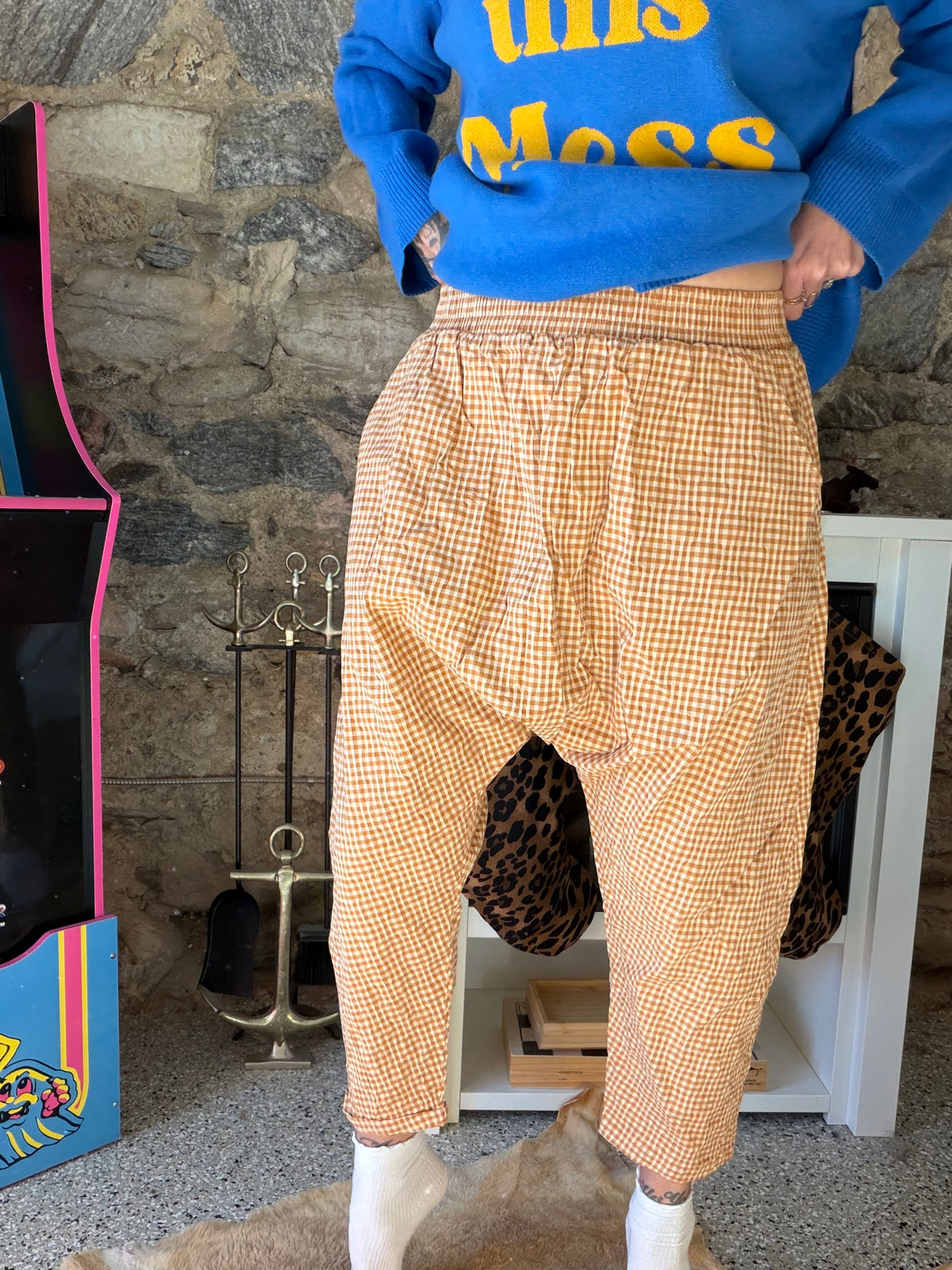 GINGHAM DROP CROTCH MED