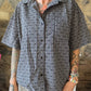 BLACK TEXTURED SHIRT - XL