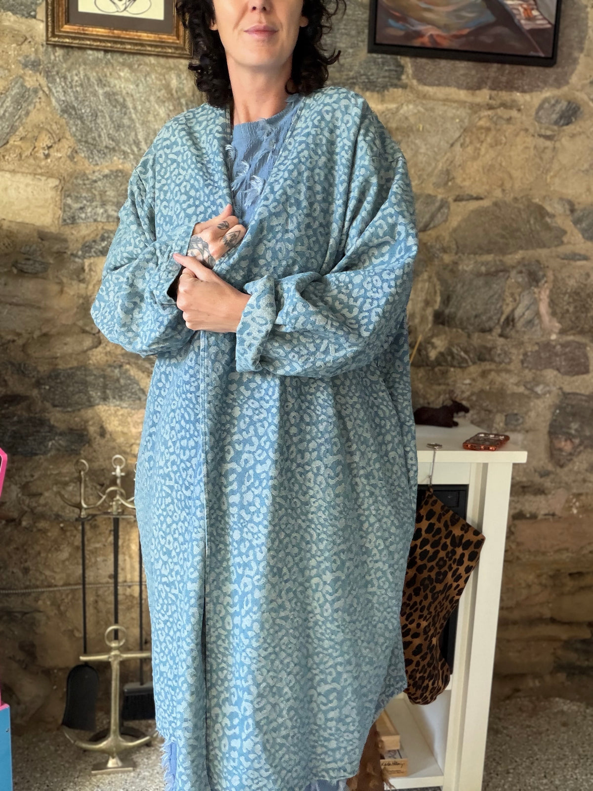 LEOPARD ROBE COAT