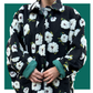 Kaftan Coat - Black Floral Midi PRESALE