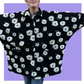 Kaftan Coat - Black Floral Short PRESALE