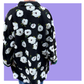 Kaftan Coat - Black Floral Short PRESALE